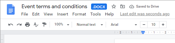 File banner showing .DOCX