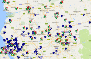 Job allocation on a map