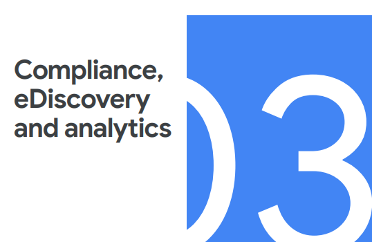 Google Workspace Compliance, eDiscovery and analytics