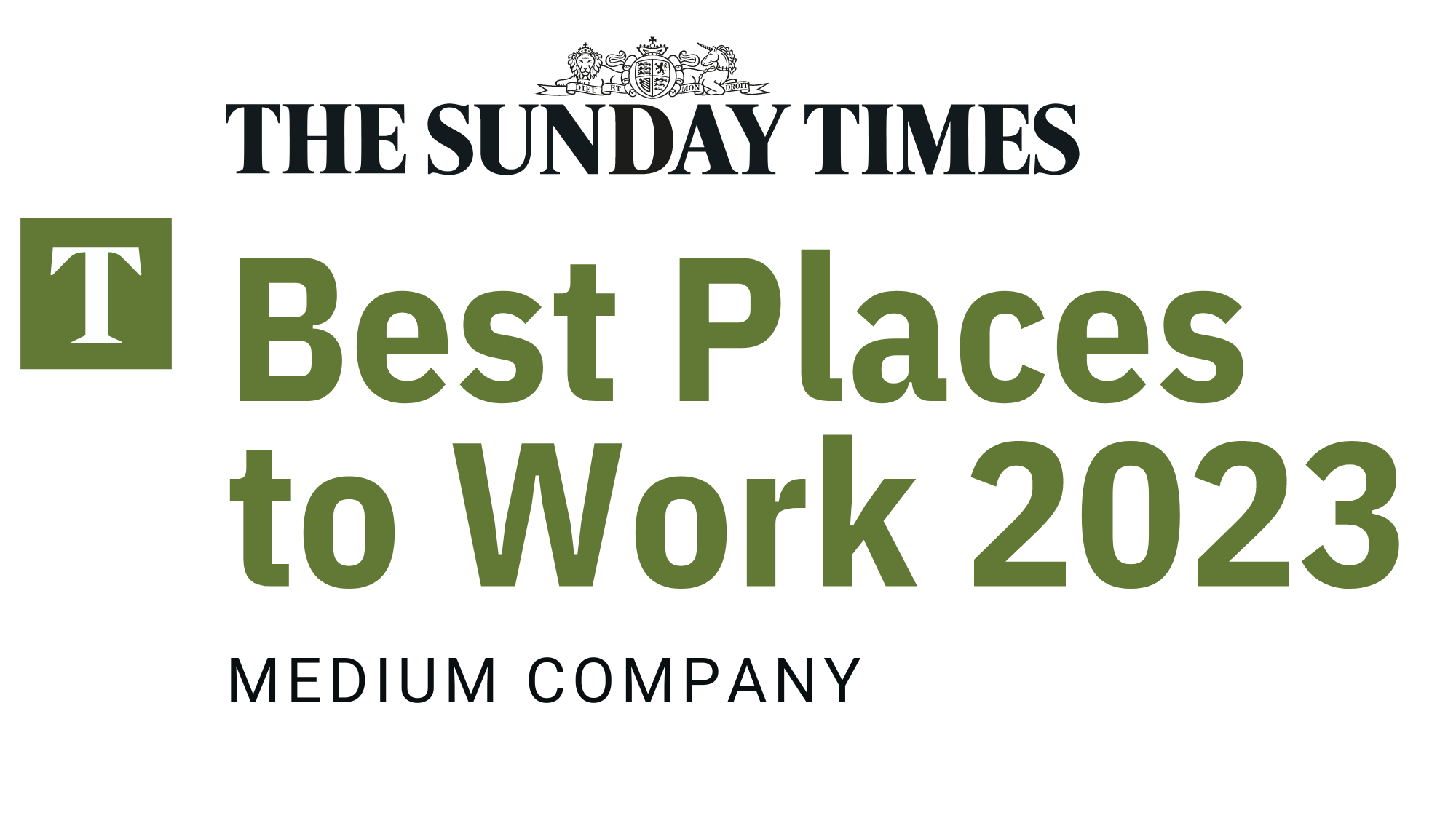 Award logo - Top 10 Best Places To Work – Medium Company