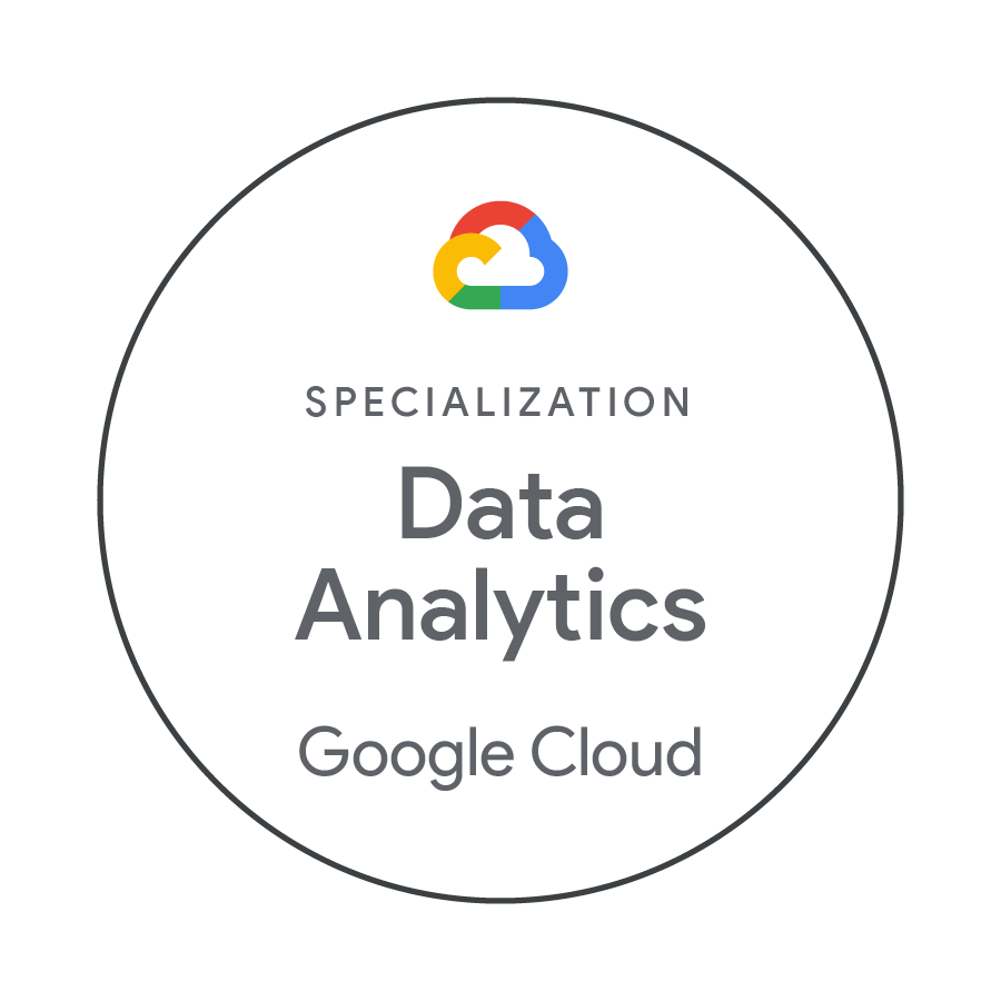 Specialisation Data Analytics Google Cloud