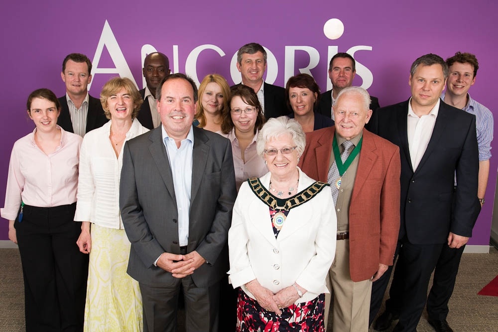 Ancoris celebrates the office move with the Mayor of Bracknell Town Council